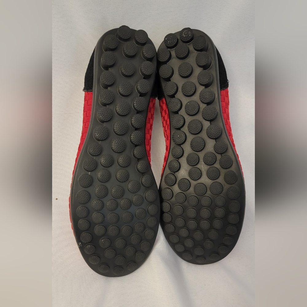 BM bernie mev Red and Black Textured Flats Size 38/7 - Picture 6 of 10